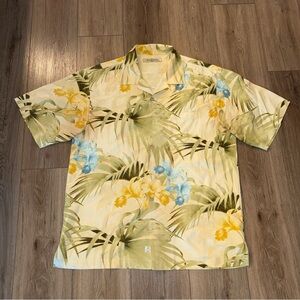Tommy Bahama Silk Shirt with Yellow and Green Accents